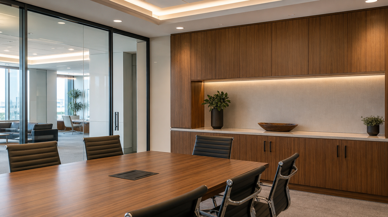 Commercial conference room millwork