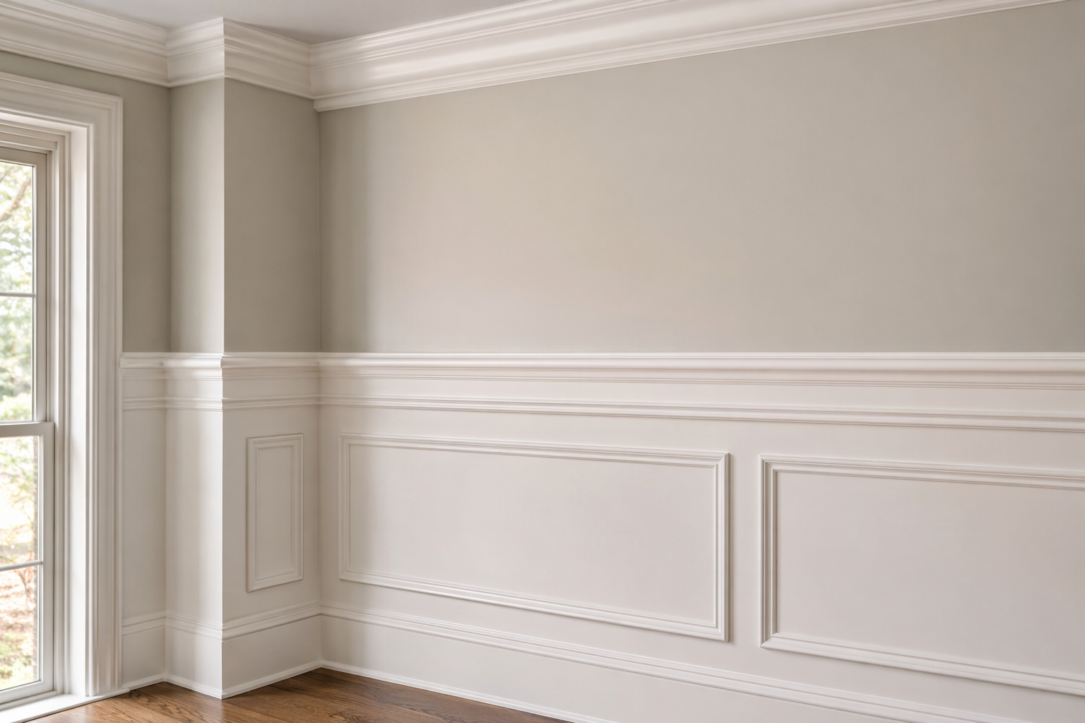 Finished wall paneling