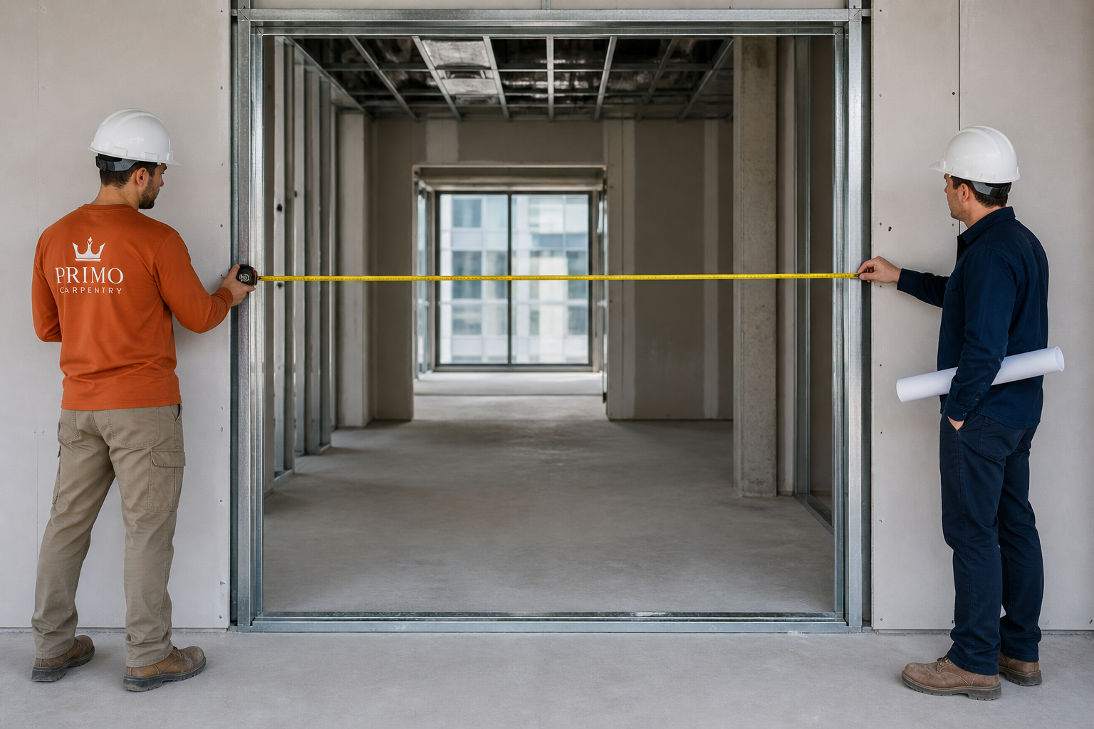 Commercial door opening measured during project coordination